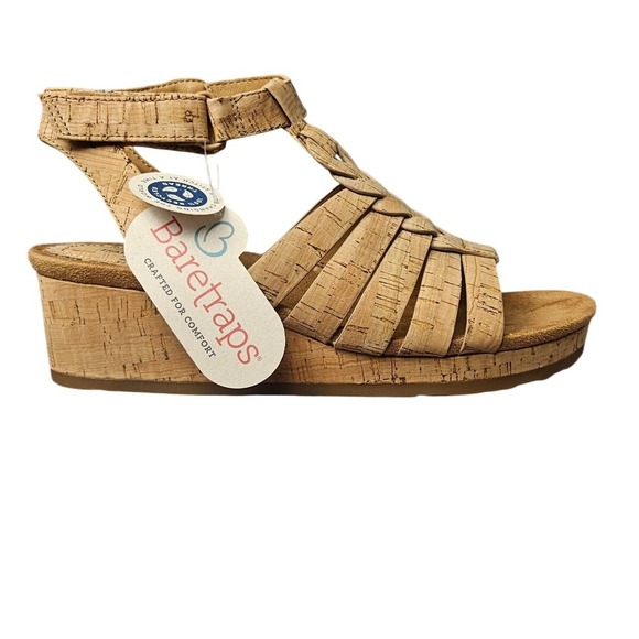 BareTraps Shoes - NEW BareTraps Cork Wedge Sandals in Natural Tan